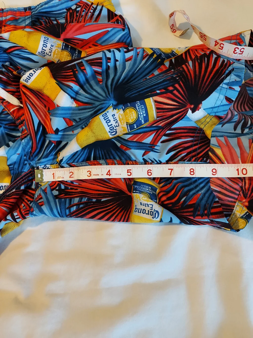 Corona Extra Beer Tropical Palm Board Shorts Swim Trunks Cargo Pocket Men’s 30